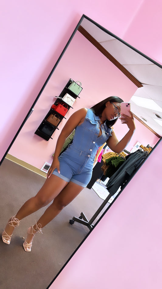 Denim Romper