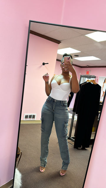 Denim Cuffed Jeans