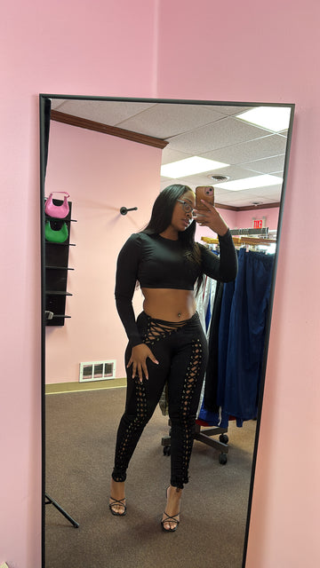 After Hour Lace Up Set