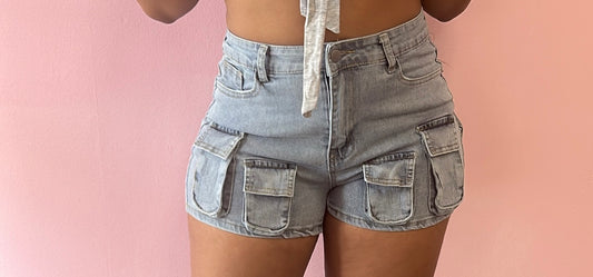 Cargo Jean shorts